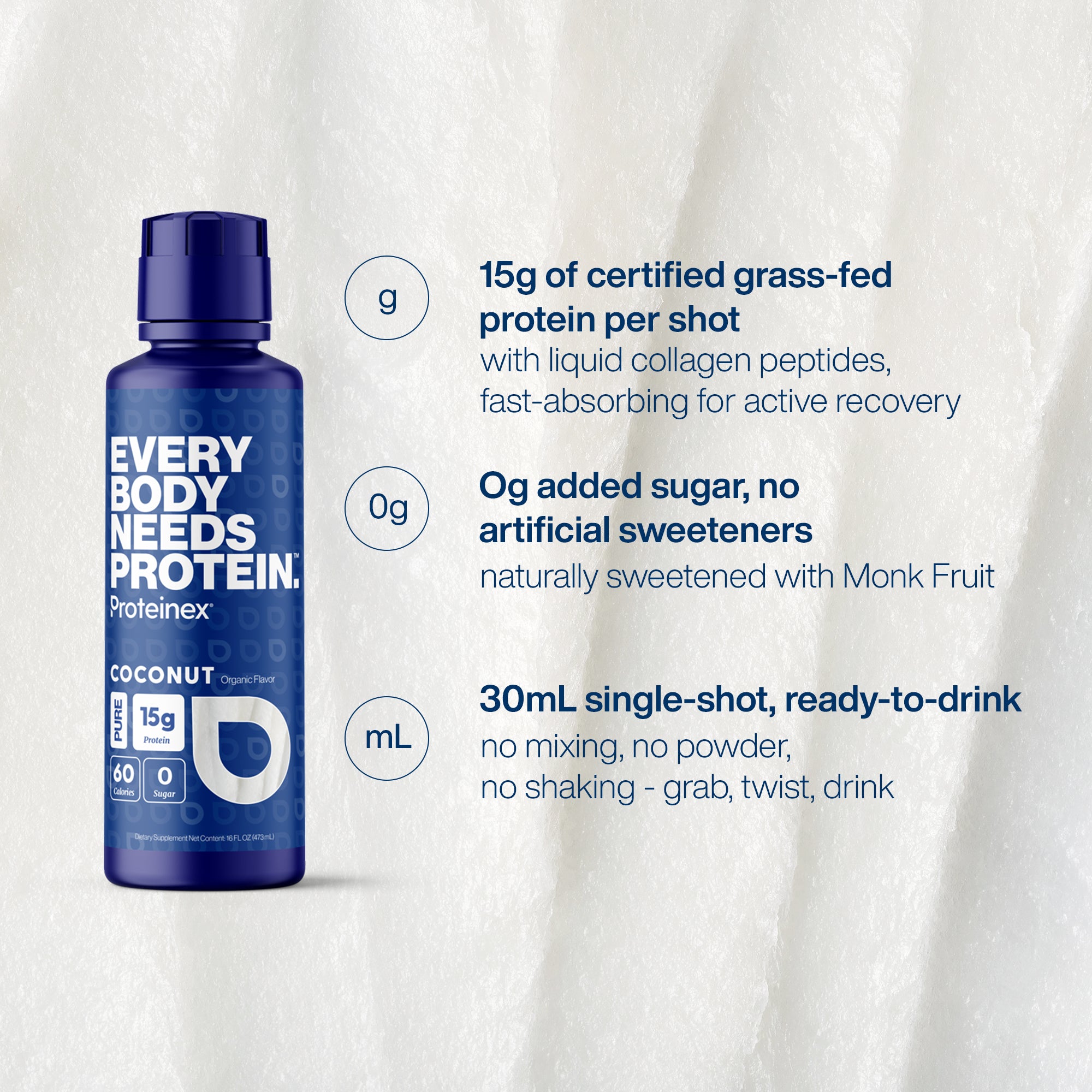 Proteinex Pure® | Grass-Fed Liquid Collagen Protein | 15g Protein